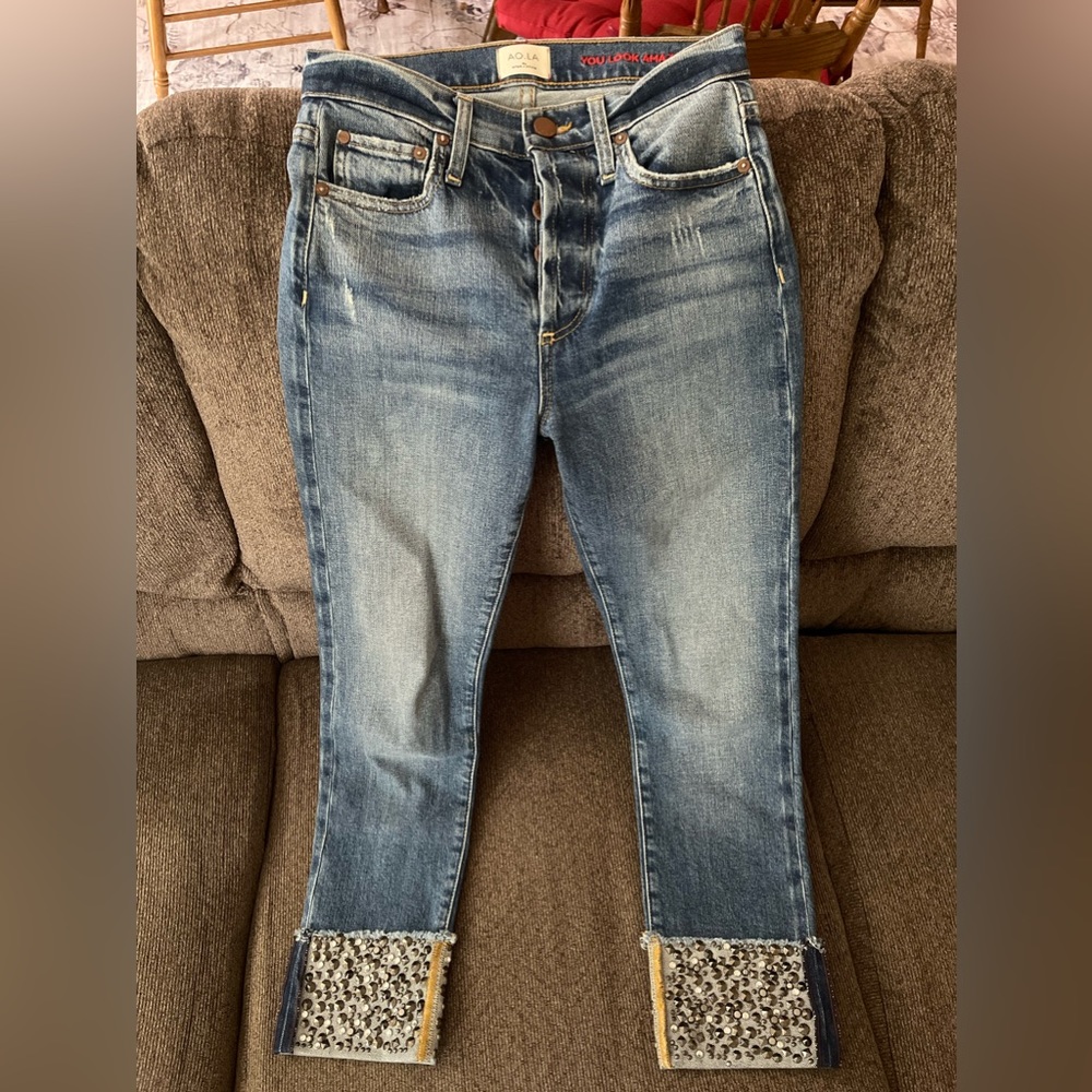 Alice + Olivia Studded Girlfriend Jeans New